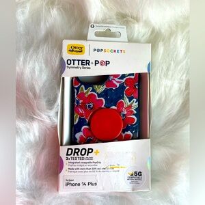 iPhone 14 plus Otter +pop Symmetry series floral case NWt